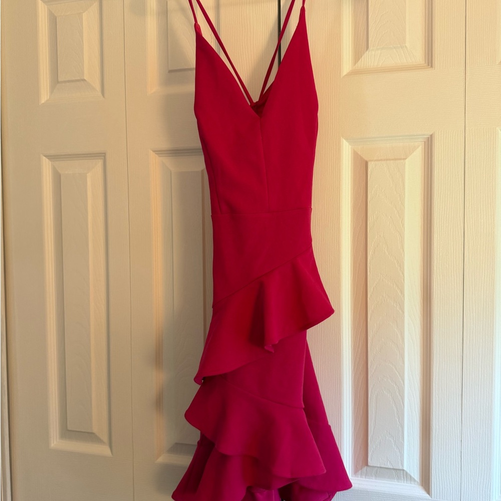 Hot Pink A-Line Mini Dress